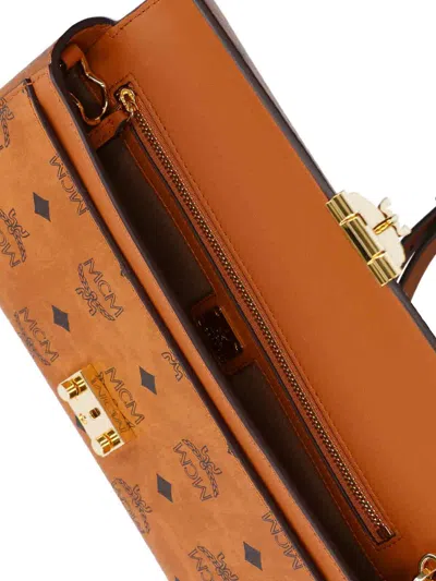 Mcm Media Shoulder Bag In Brown