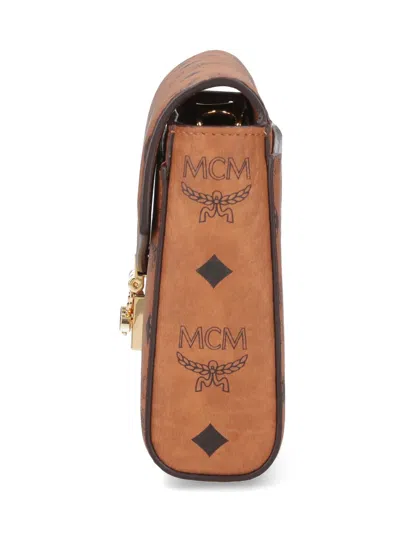Mcm Media Shoulder Bag In Brown