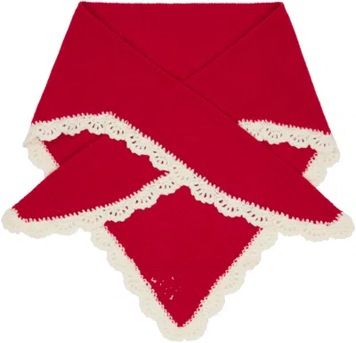 Sandy Liang Red Peck Bonnet In Red