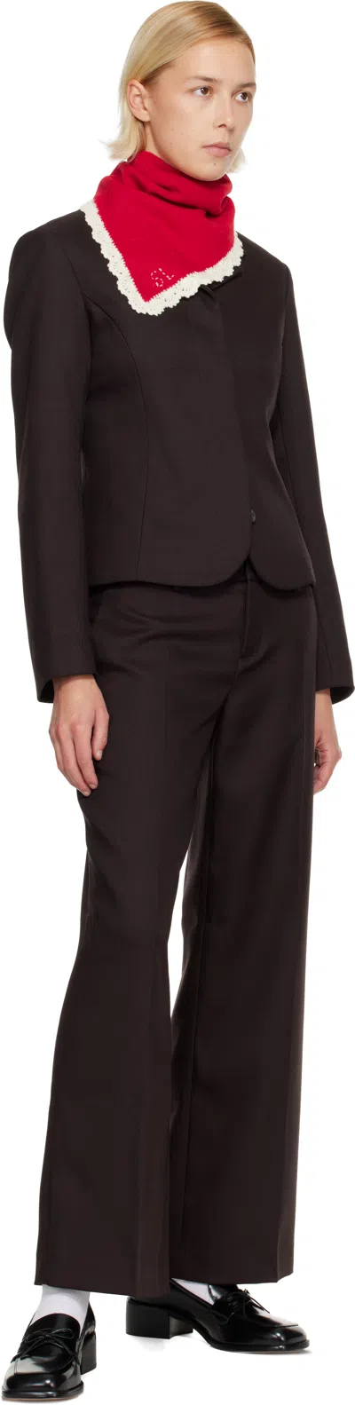 Sandy Liang Red Peck Bonnet In Red