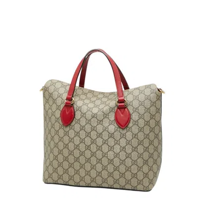 Pre-owned Gucci Beige Multi-color Pvc Leather Shoulder Bag Tote Bag ()