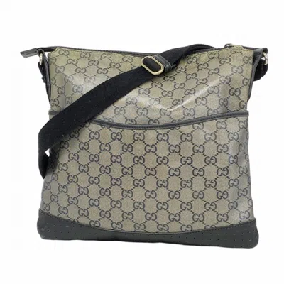 Pre-owned Gucci Black Coated Canvas Shoulder Bag ()