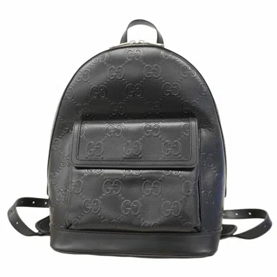 Pre-owned Gucci Black Leather Backpack ()