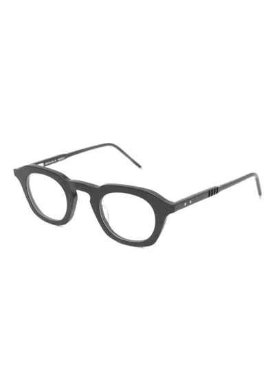 Thom Browne Round-frame Glasses In Blue