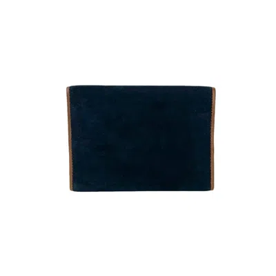 Pre-owned Gucci Brown Navy Suede Wallet (bi-fold) ()