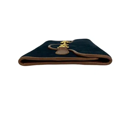 Pre-owned Gucci Brown Navy Suede Wallet (bi-fold) ()