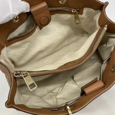 Pre-owned Gucci Light Brown Leather Tote Bag ()