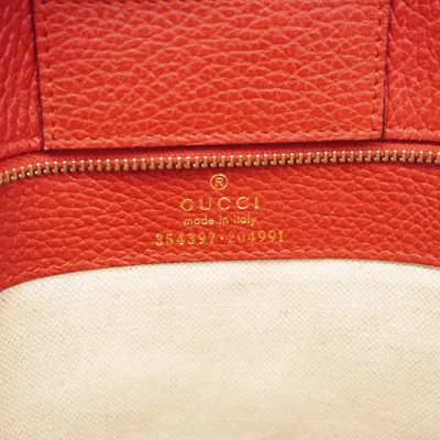 Pre-owned Gucci Red Color Leather Tote Bag ()