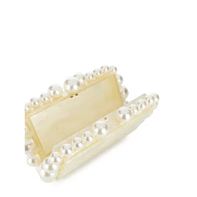 Cult Gaia Eos Clutch In White