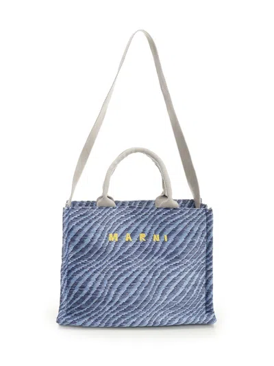 Marni Basket Small Handbags Light Blue In Blue