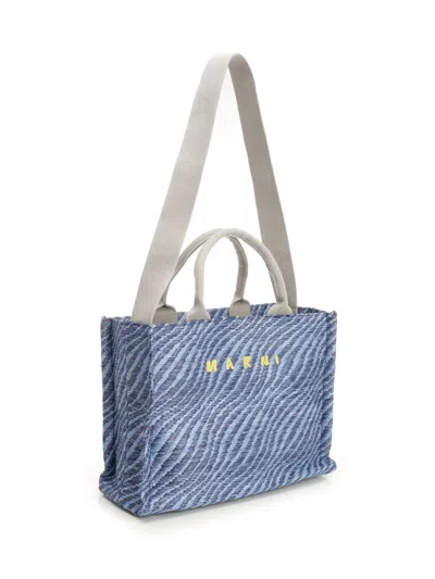 Marni Basket Small Handbags Light Blue In Blue