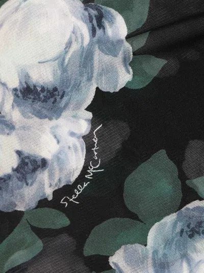 Stella Mccartney Bunch Of Roses Mesh Long Dress Dresses Multicolor In Green