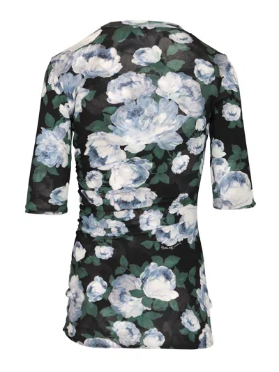 Stella Mccartney Stella Mc Cartney Bunch Of Roses Mesh Top In Green