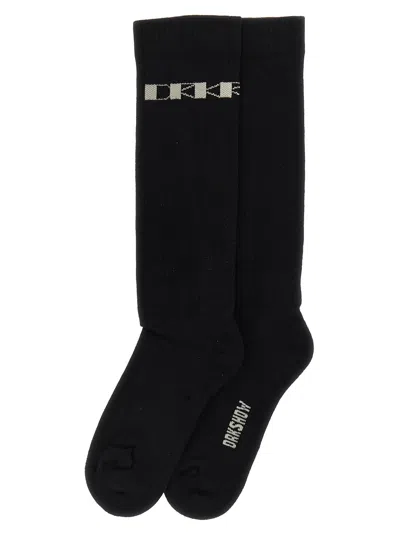 Drkshdw Jacquard Logo Socks In Black