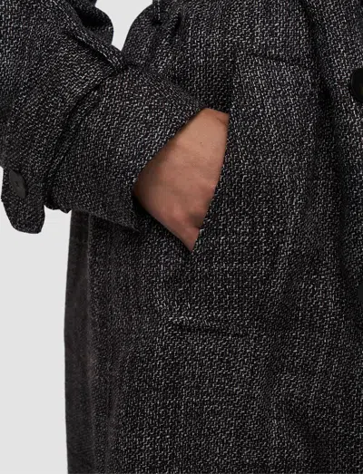 Joseph Laurin Textured Tailoring Wool Coat In Brown