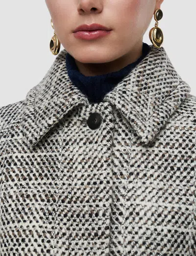 Joseph Geroux Crosshatch Virgin Wool Coat In Gray