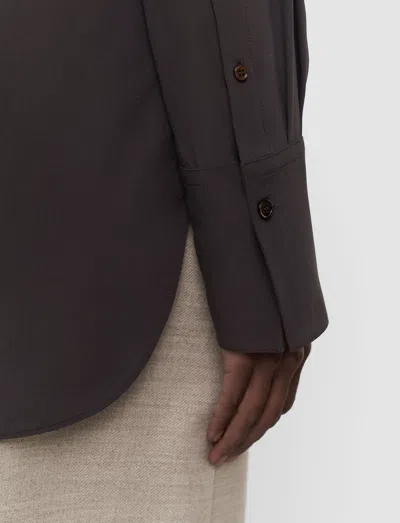 Joseph Joe Crepe De Chine Silk Blouse In Brown