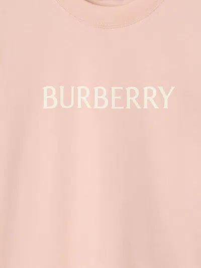 Burberry Regular Fit Logo Cotton T-shirt Clothing In Pink