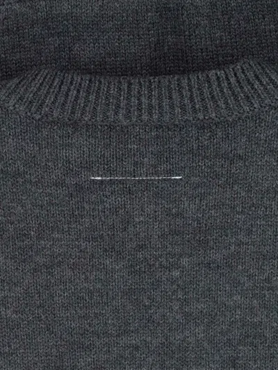 Mm6 Maison Margiela Knit Sweater Crew Neck Long Sleeves In Gray