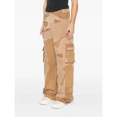 Who Decides War Patchwork Buttoned Jeans In Brown
