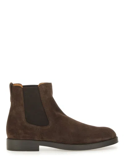 Tod's Suede Chelsea Boot In Brown