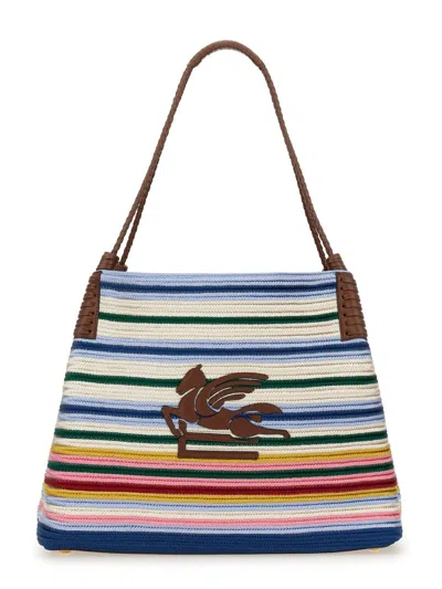 Etro Libra Medium Fabric Shopping Bag In Multi