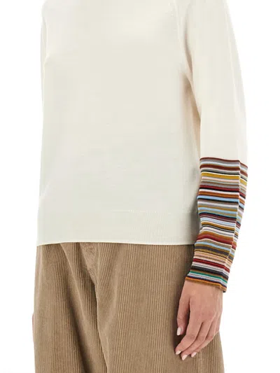 Paul Smith White Merino Wool Sweaters In Neutral