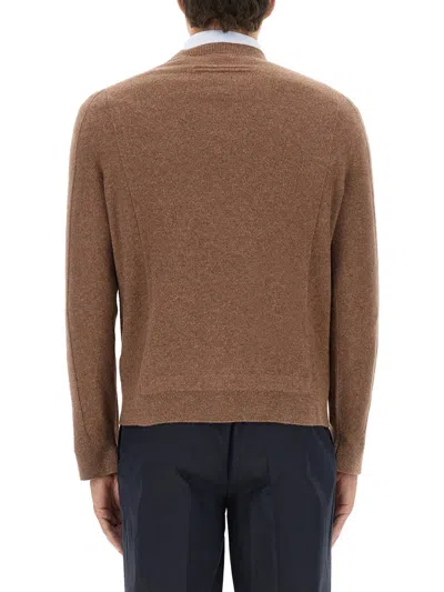 Zegna Wool And Cashmere Sweater In Brown