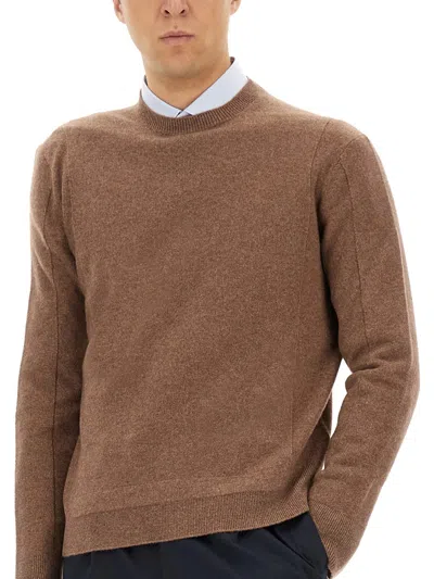 Zegna Wool And Cashmere Sweater In Brown