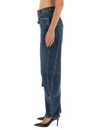 Jean Paul Gaultier Relaxed-fit Low-rise Jeans With Unique Side Zipper In Blue