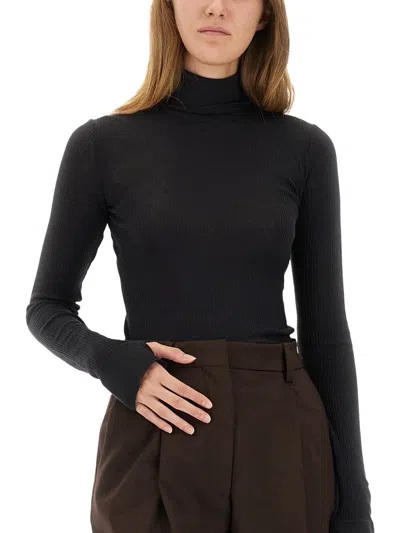 Lemaire Slim-fit Turtleneck In Gray