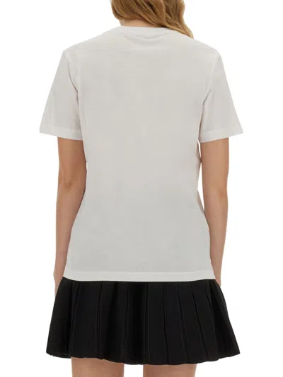 Marni Oversized Cotton T-shirt With Front Logo In White
