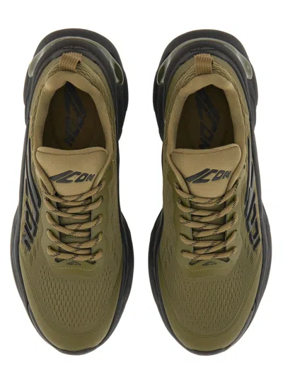 Dsquared2 Faster Sneaker Mesh Chunky Sole Pull Tab In Green
