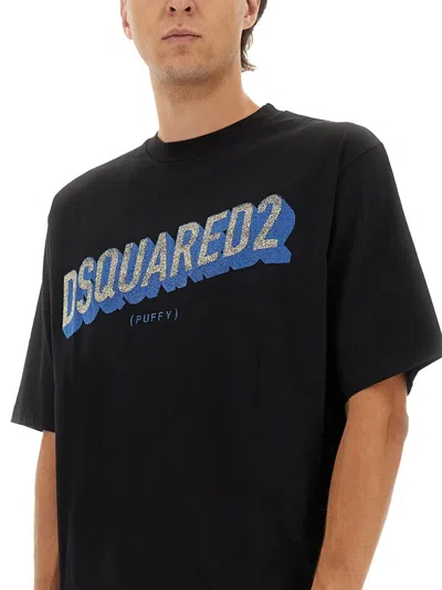 Dsquared2 Dsquared Men T-shirt With Logo In Black
