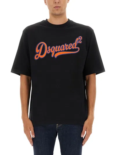 Dsquared2 Dsquared Loose Fit Sponge Patch T-shirt In Black