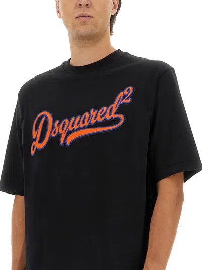 Dsquared2 Dsquared Loose Fit Sponge Patch T-shirt In Black