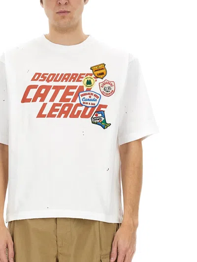 Dsquared2 Dsquared Men T-shirt With Print In White