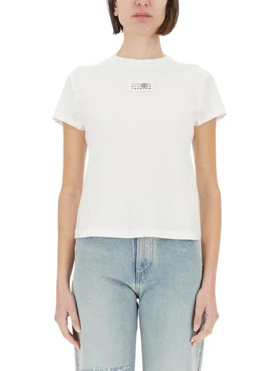 Mm6 Maison Margiela Mm6 By Maison Margiela Numeric Cotton Jersey T-shirt In White