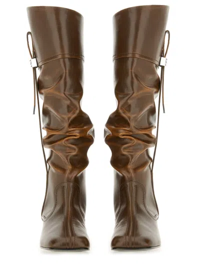 Ganni Slouchy Boot "butterfly" In Brown