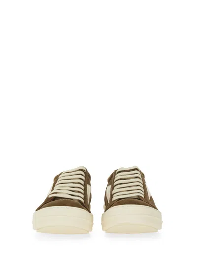 Rick Owens Suede Low-top Sneakers In Brown