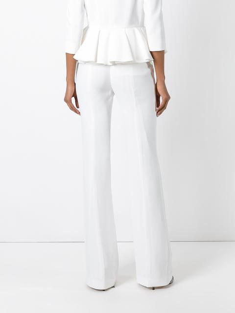 Alexander Mcqueen Flared Trousers In White | ModeSens