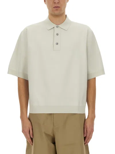Studio Nicholson Essential Short-sleeved Polo T-shirt In White
