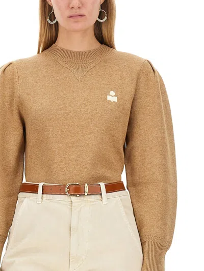 Isabel Marant Étoile Isabel Marant Etoile Camel Stretch Cotton Blend Kelaya Sweater In Brown