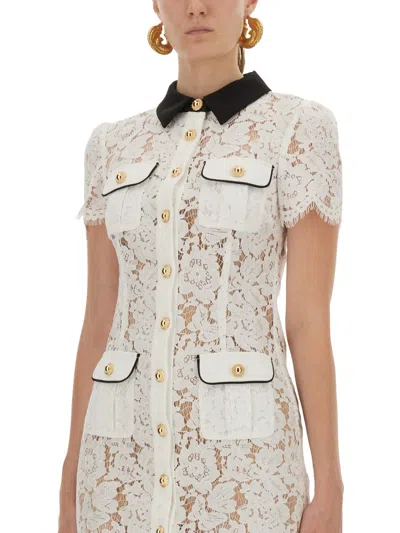 Self-portrait Self Portrait Embroidered Lace Dress In White