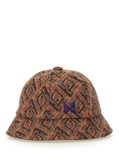 Needles Hat Geometric Pattern Stitched Detailing In Brown