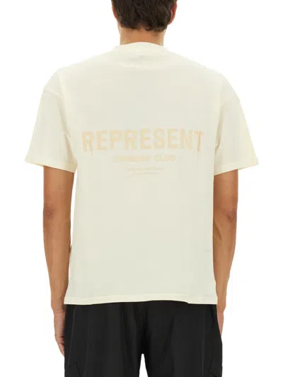 Represent T-shirt With Logo In Sand