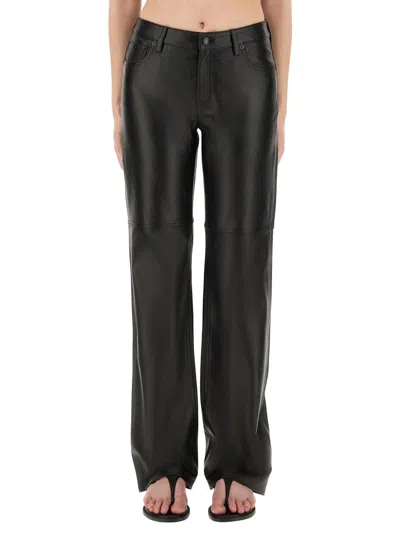 Michael Michael Kors Michael By Michael Kors Leather Pants In Black