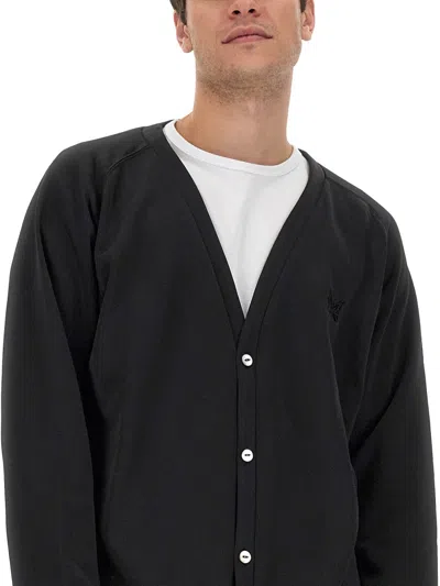 Needles Cardigan With Logo In Black
