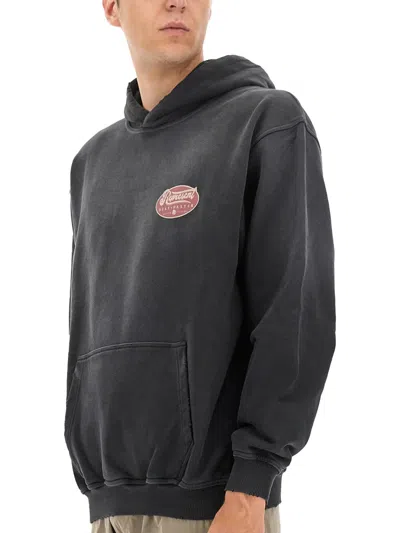 Represent British Hooded Sweatshirt With Kangaroo Pocket In Black