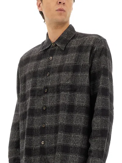 Our Legacy Mens Above Oakland Low Twist Check Shirt In Black
